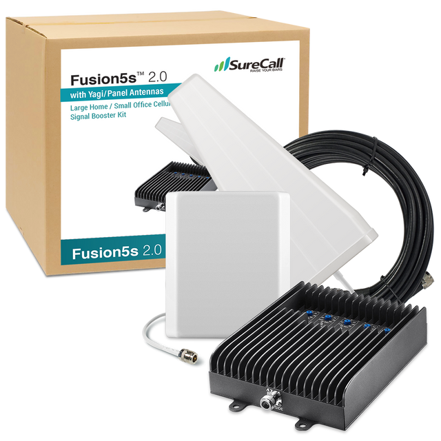 SureCall Fusion5s 2.0 Signal Booster with Yagi and Panel Antennas