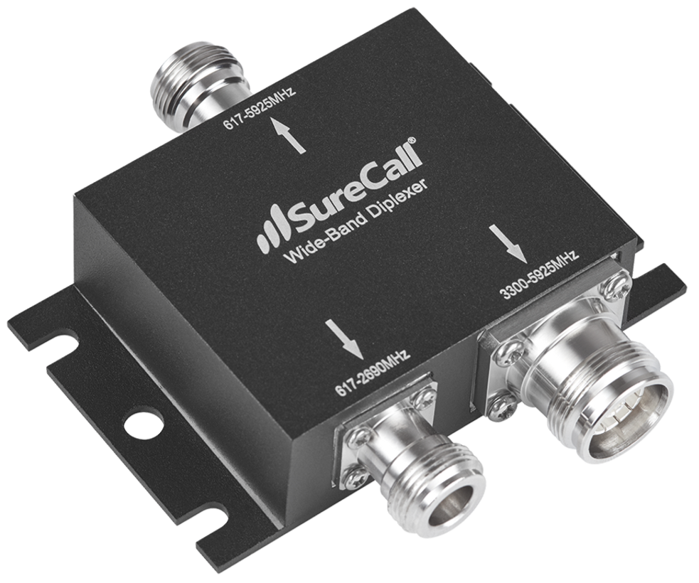 2-Way UWB Diplexer DC Bypass with 4.3-10 Female and N-Female