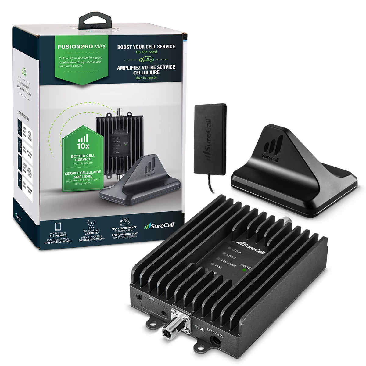 SureCall Fusion2Go Max Vehicle Cell Phone Signal Booster